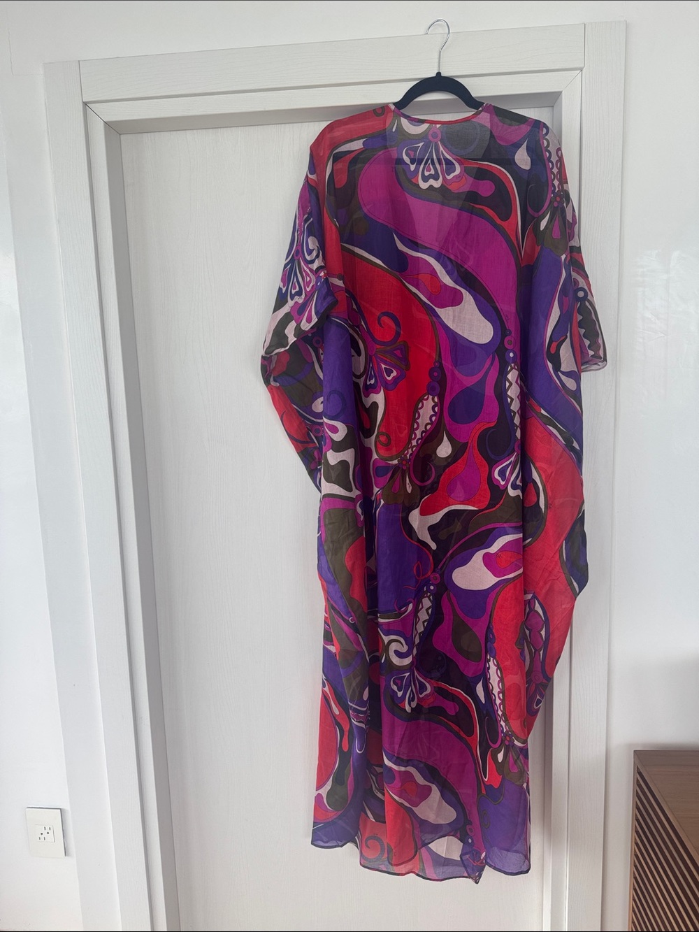 Emilio Pucci Psychedelic Silk Maxi Caftan in Purple & Red